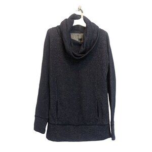 Aerie Sparkle Navy Blue Cowl Neck Sweatshirt Women's XS